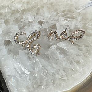 Elegant Gold and Silver Crystal Earrings